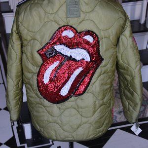 Custom made fun up-cylced  field jacket.